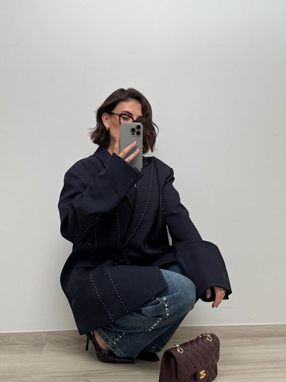 Blazer Times bleu nuit