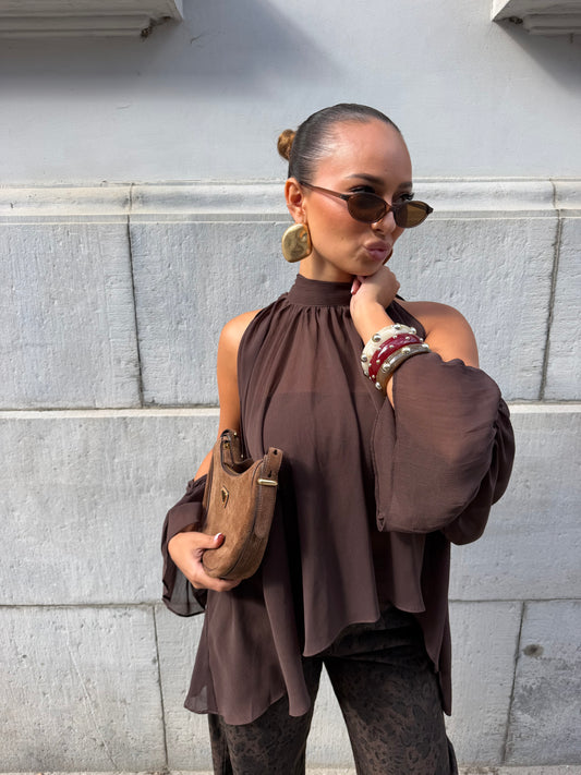 Blouse Letizia marron