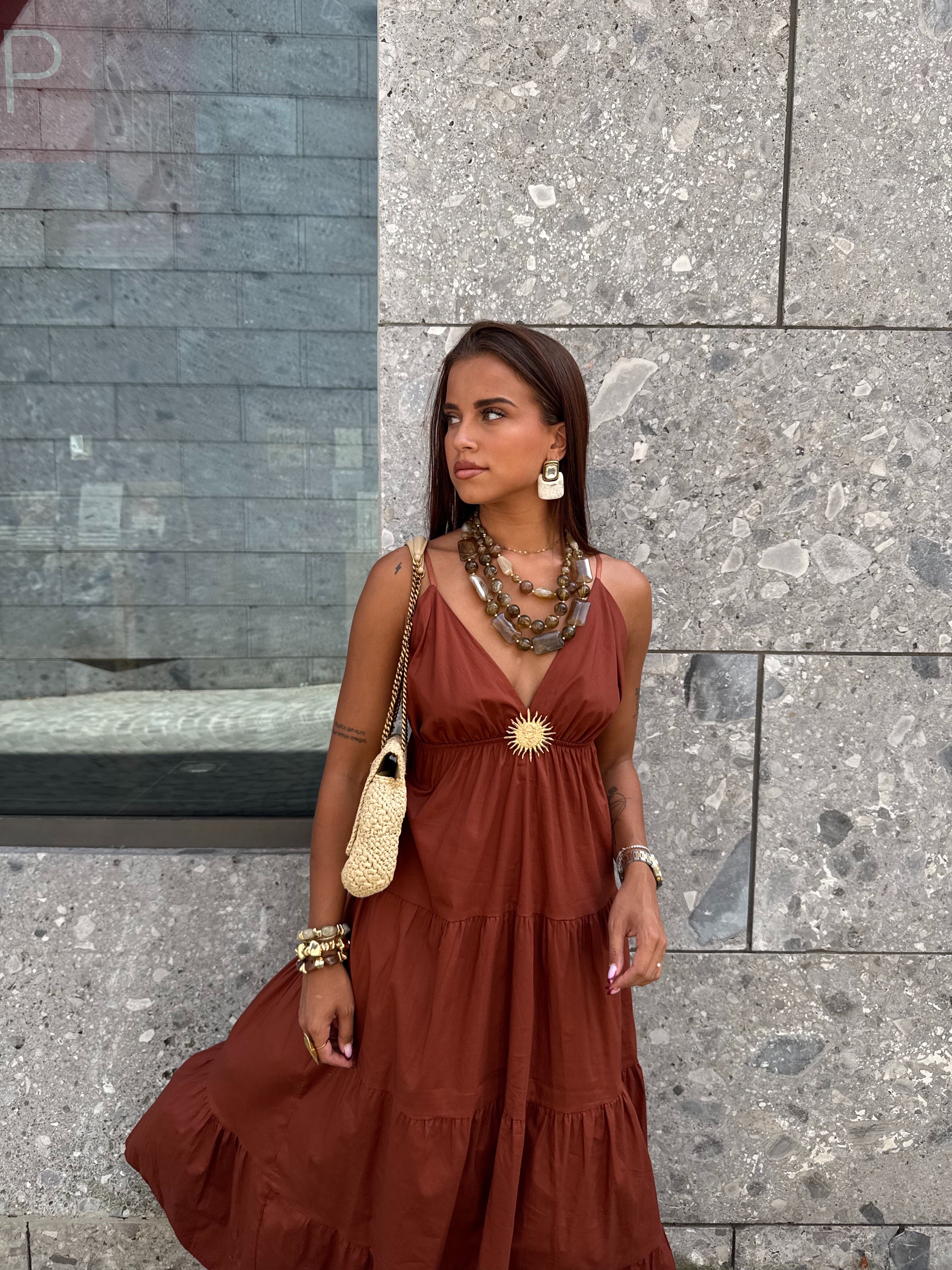 Robe aluna brique