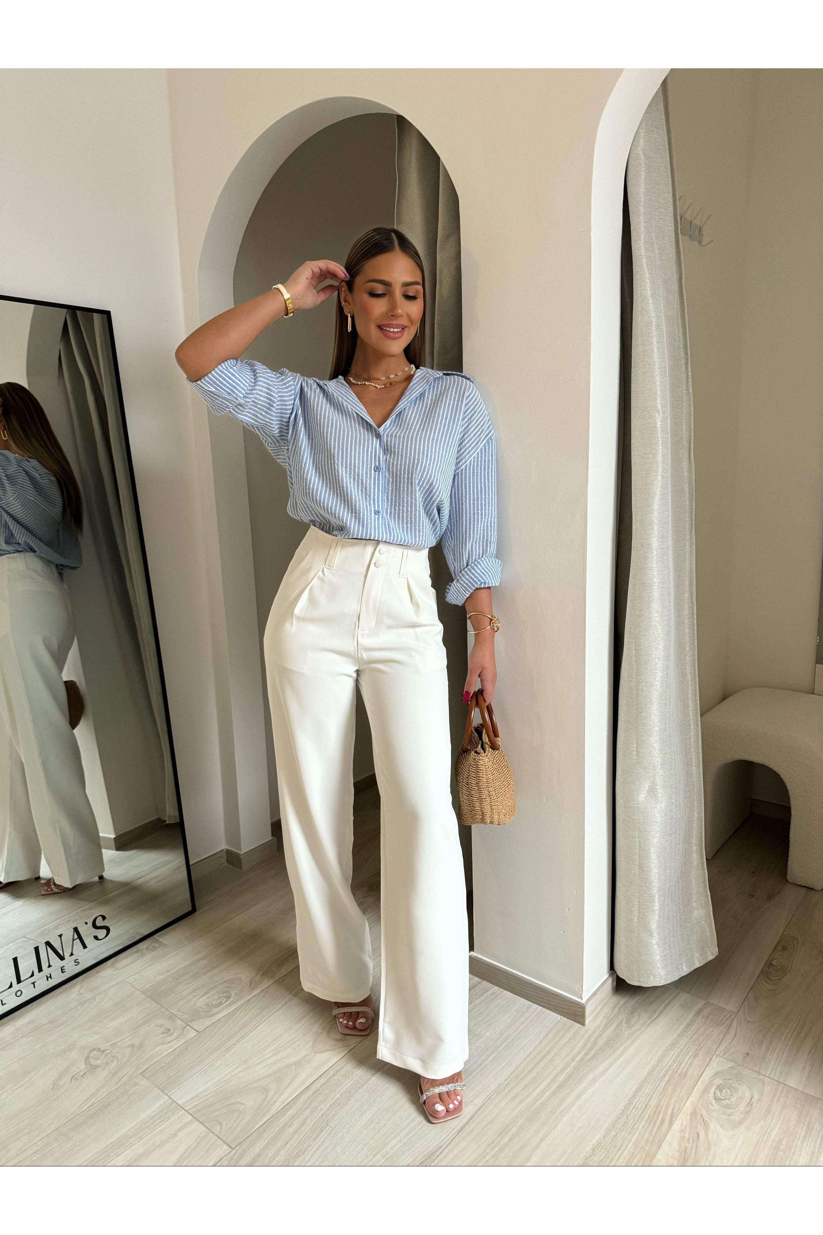 White Perla pants