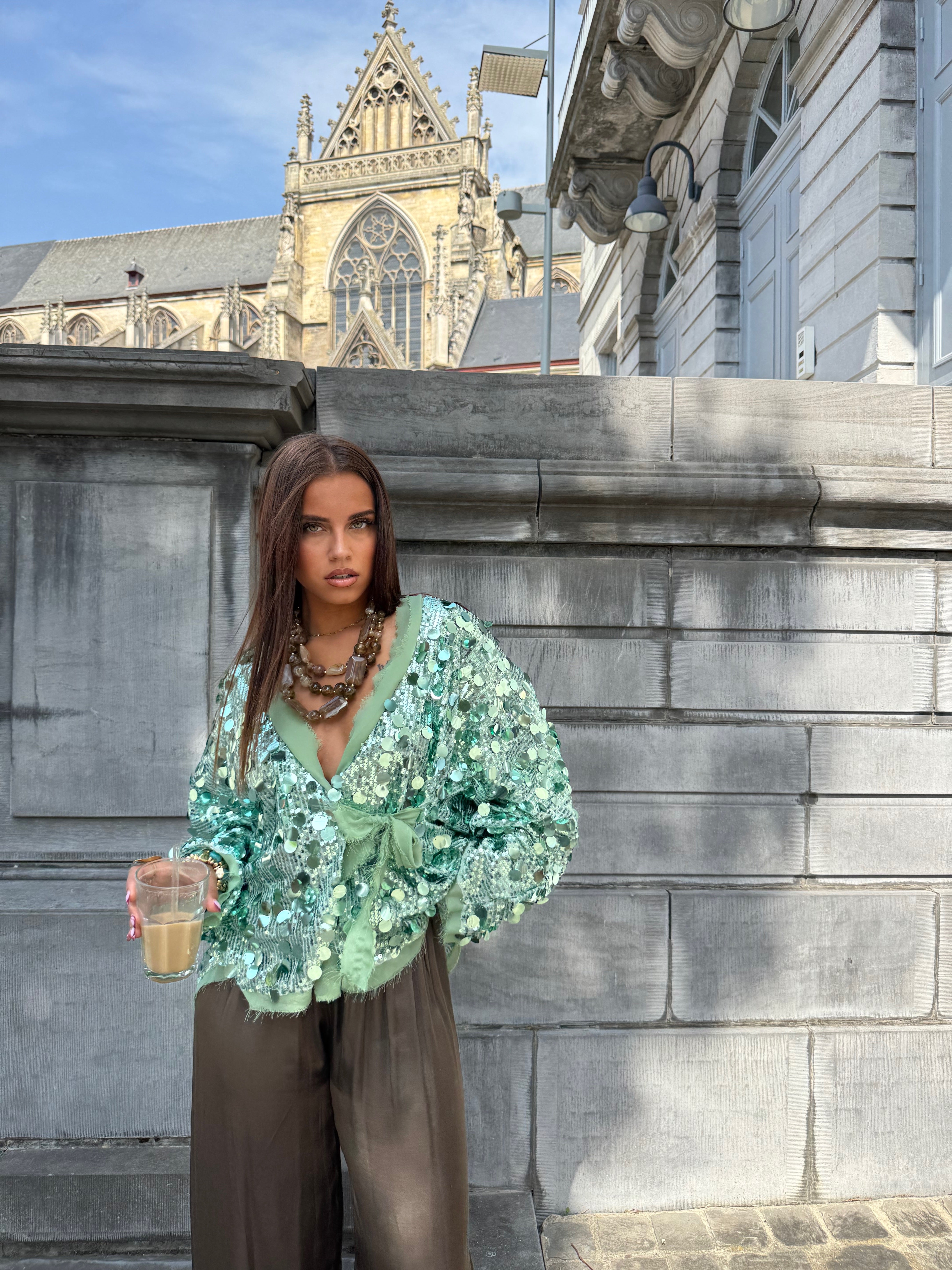 Gilet kimono dahlia