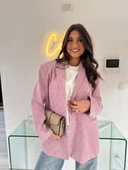 Blazer à strass rose