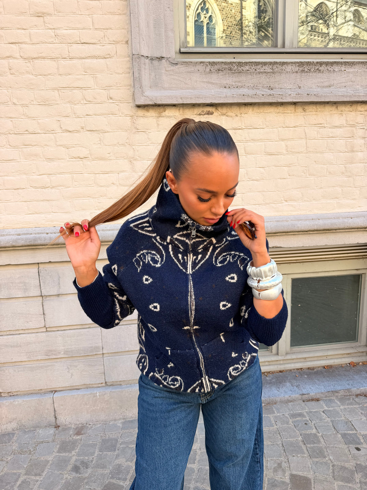Gilet Gabriella bleu marine