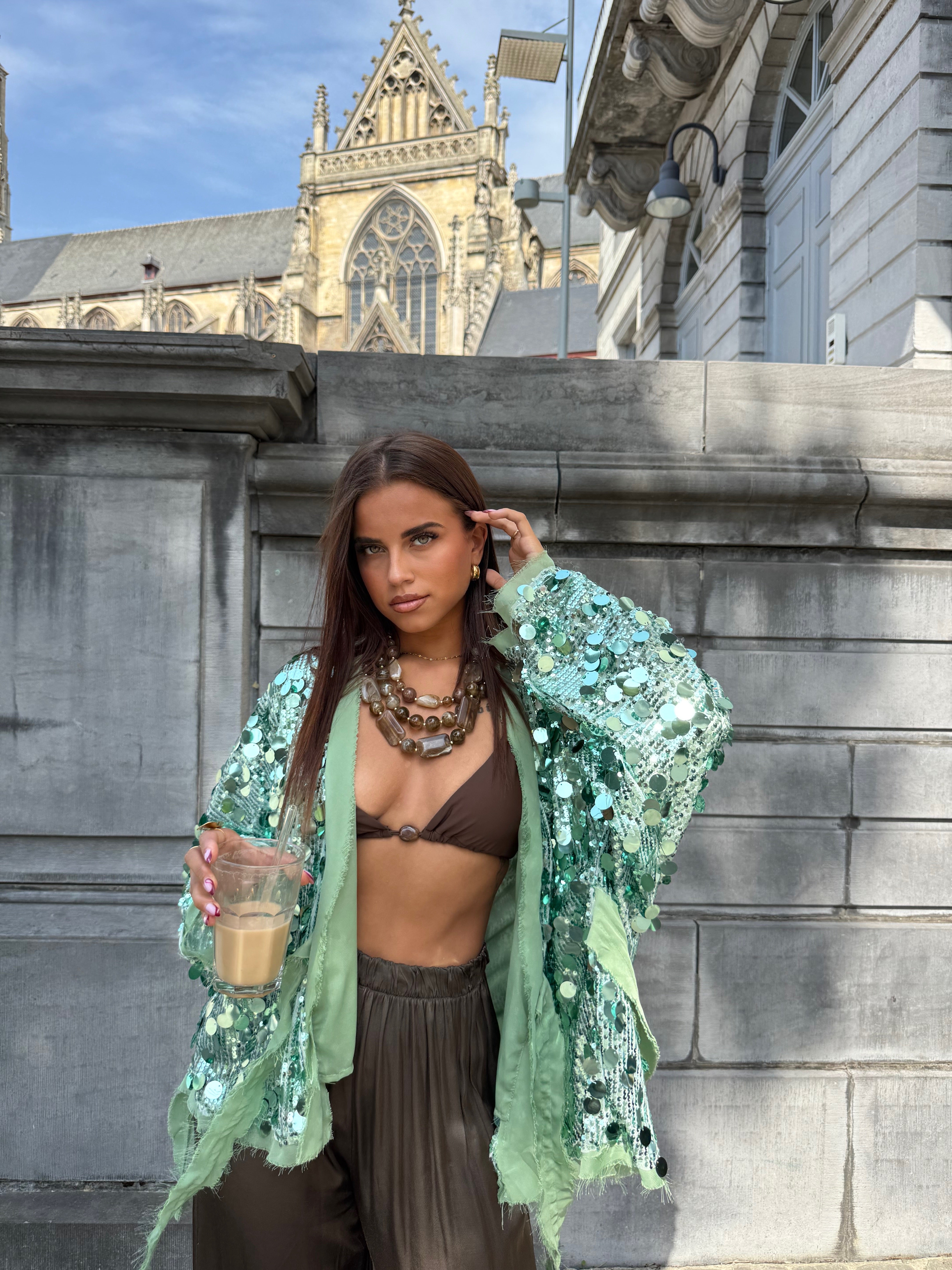 Gilet kimono dahlia