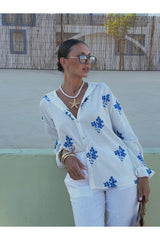 Chemise brodée janelle