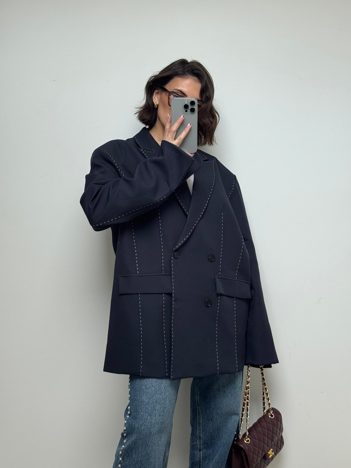 Blazer Times bleu nuit