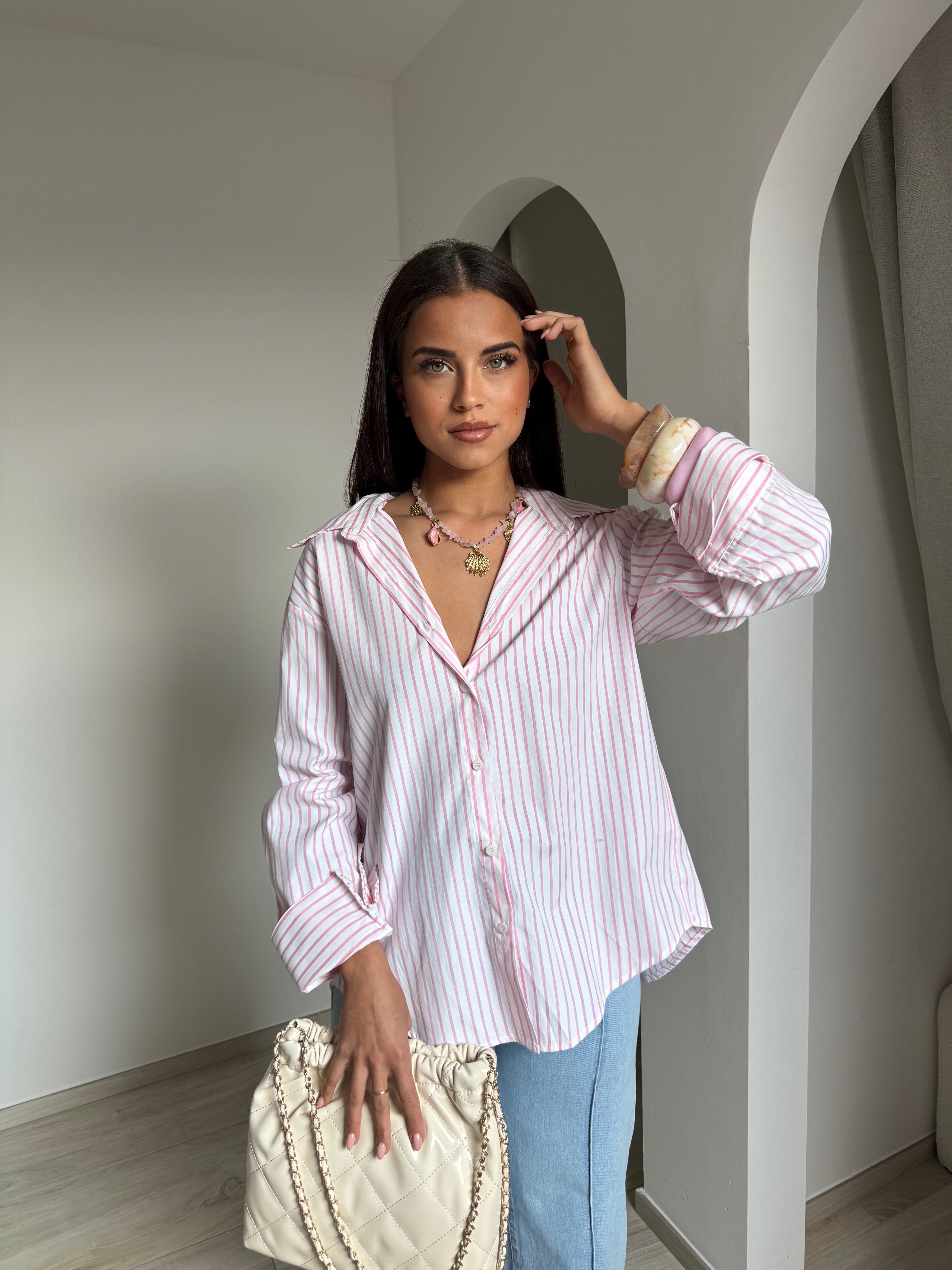 Chemise capu rose