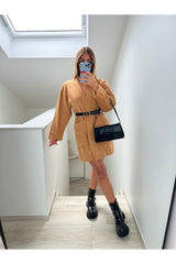 MANTEAU + CEINTURE CD CAMEL