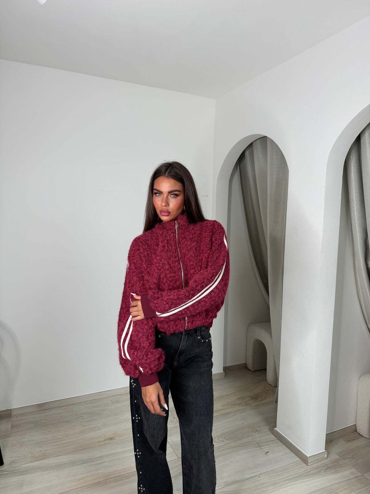 Bomber Lee bordeaux