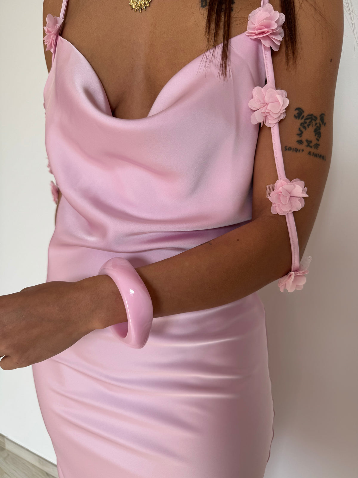 Bracelet jonc rose