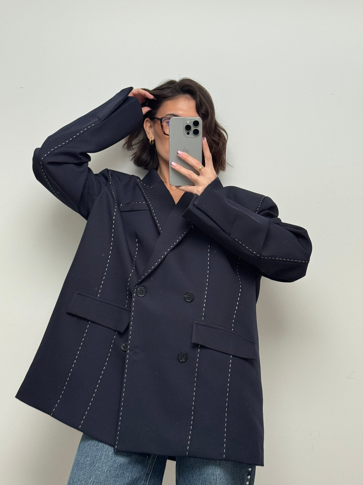 Blazer Times bleu nuit
