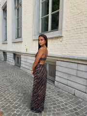 Robe lesh marron