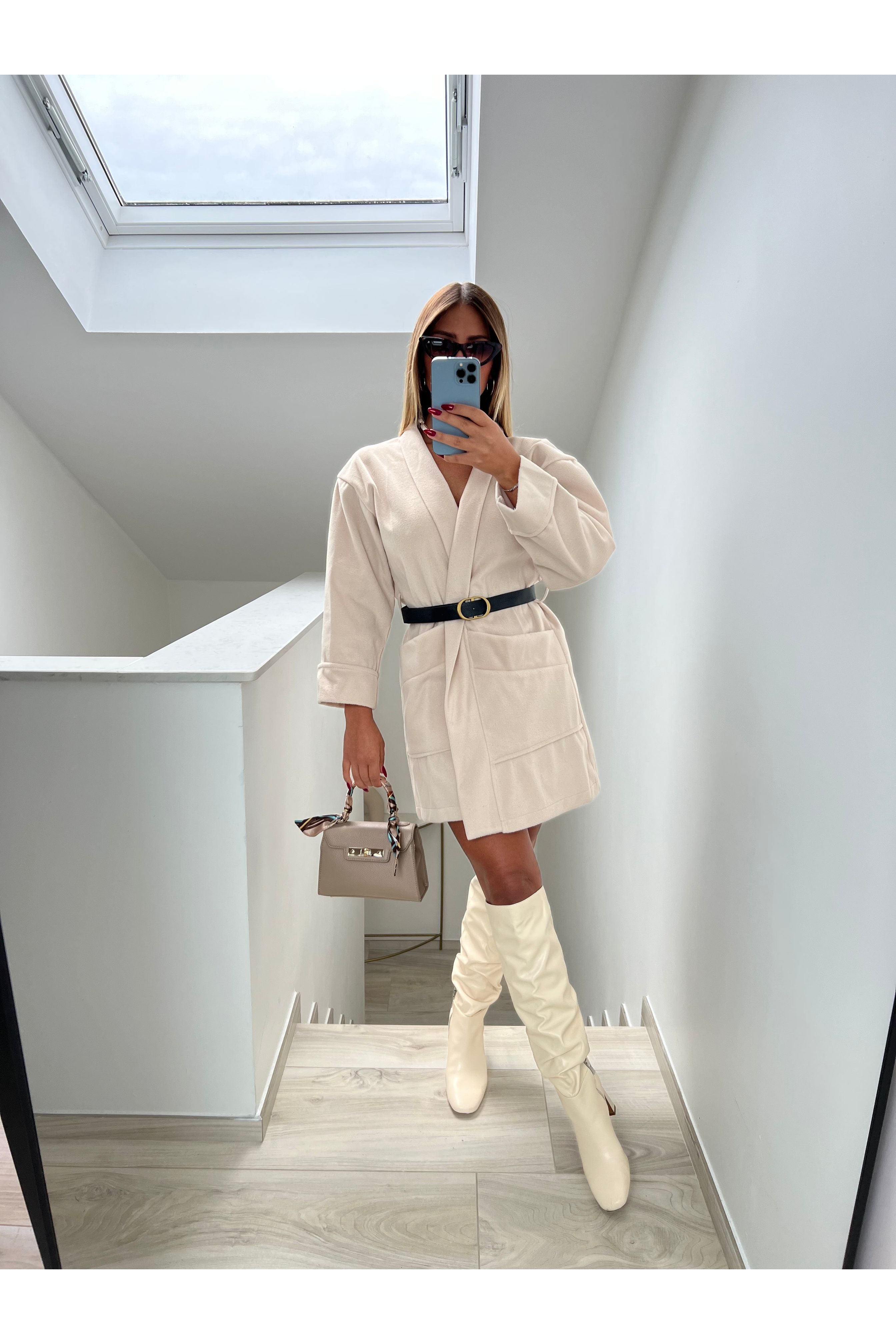 MANTEAU + CEINTURE CD