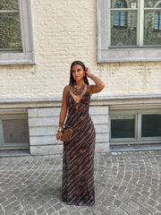 Robe lesh marron
