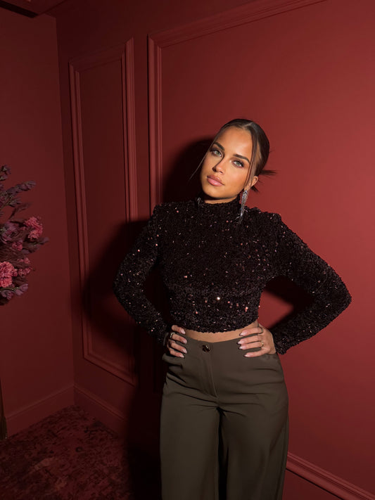 Blouse Haley marron