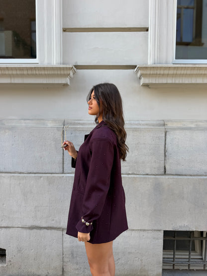 Blazer à strass burgundy