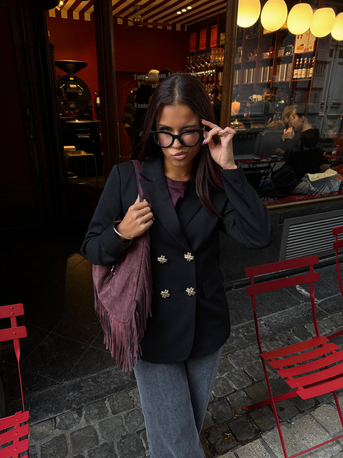 Blazer norée noir