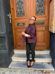 Veste rayure burgundy