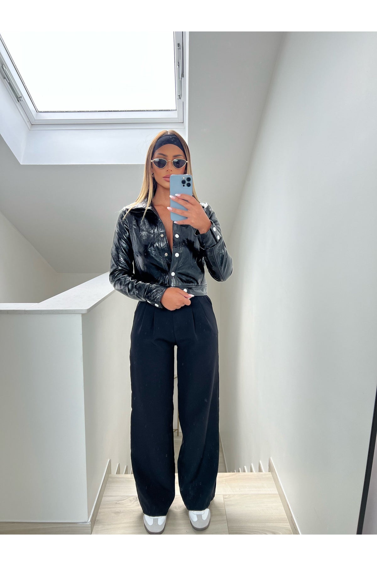 Zwarte lize broek