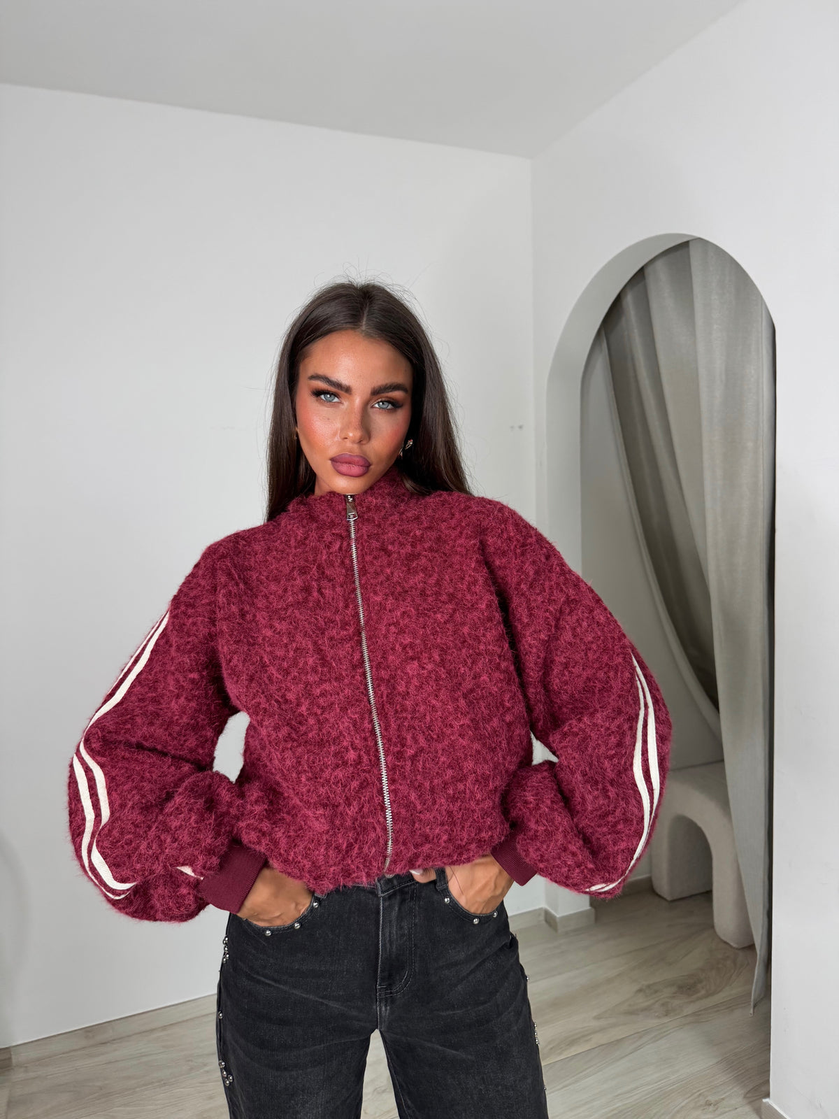 Bomber Lee bordeaux