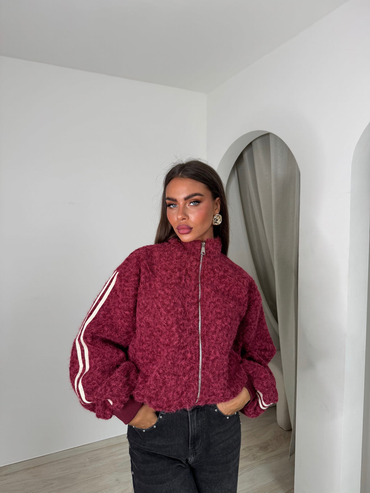Bomber Lee bordeaux