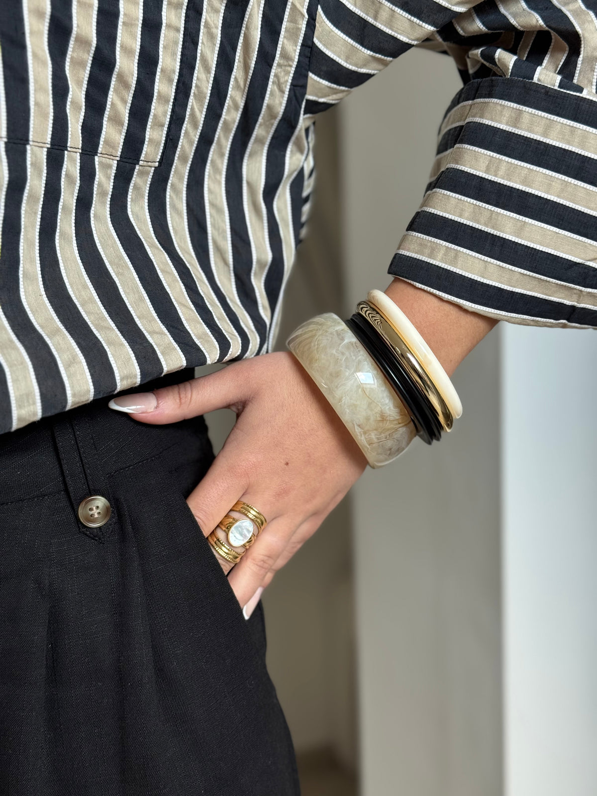 Lot de 5 bracelets jonc