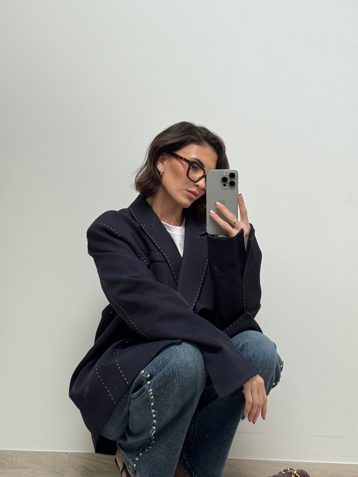 Blazer Times bleu nuit