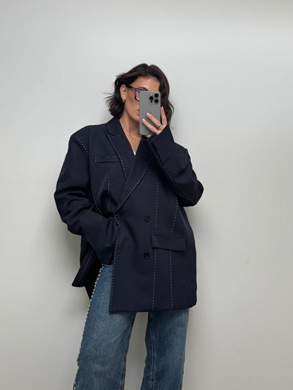 Blazer Times bleu nuit
