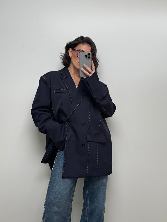 Blazer Times bleu nuit