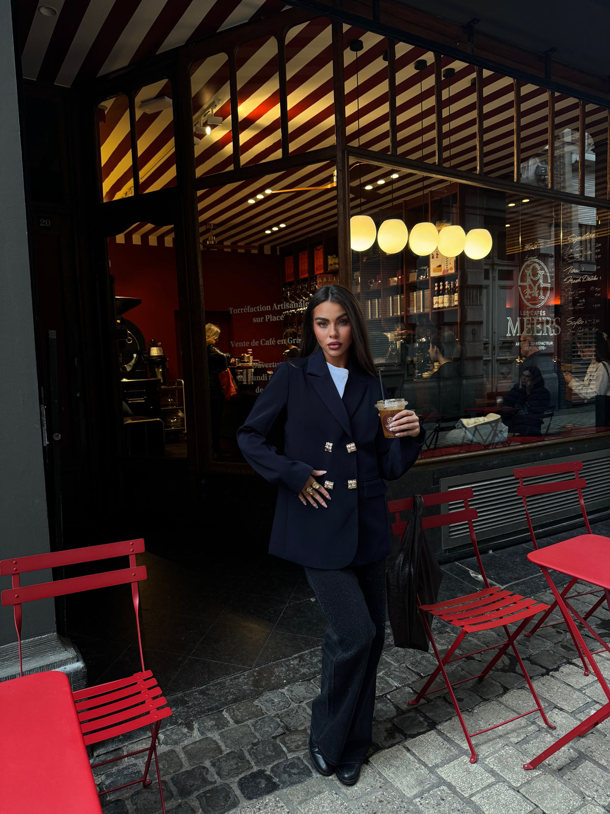 Blazer inez bleu nuit