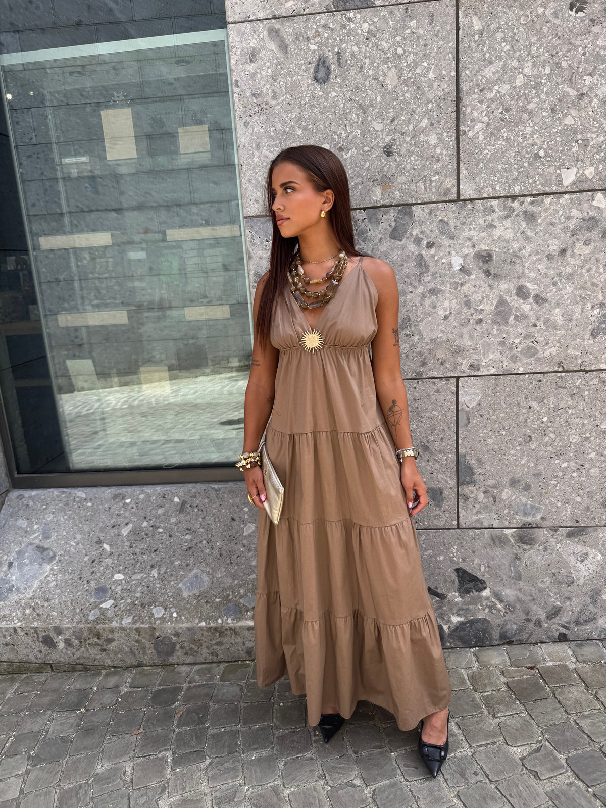 Robe aluna taupe