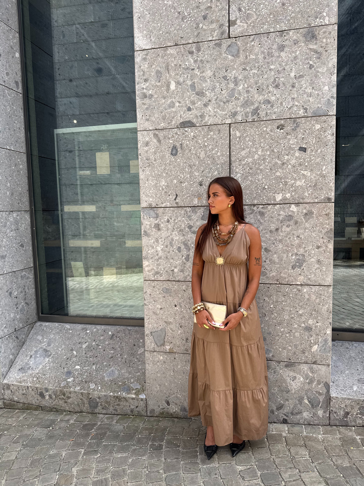 Robe aluna taupe