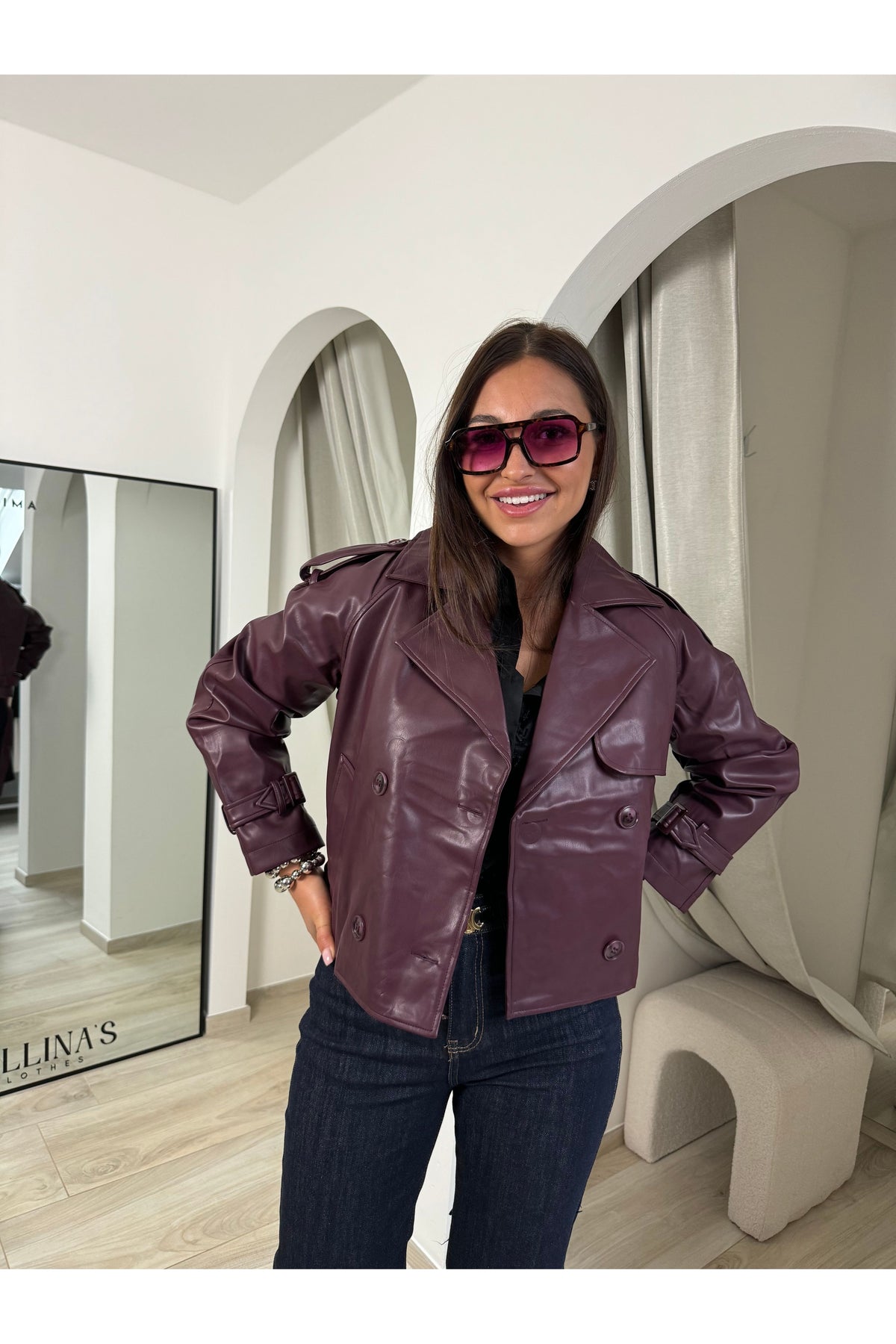 Trench Joy bordeaux