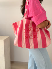 Totebag orange-rose