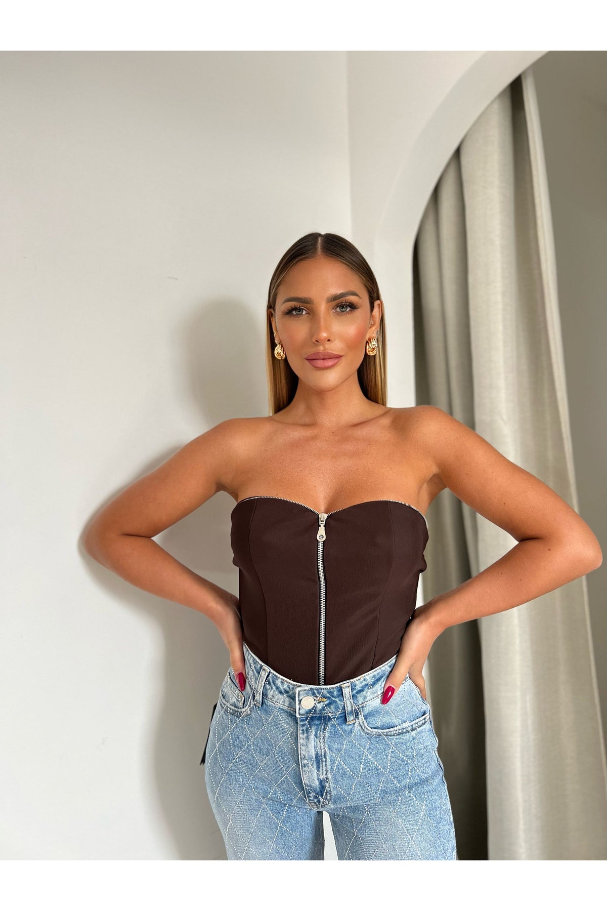 Bustier chocolat