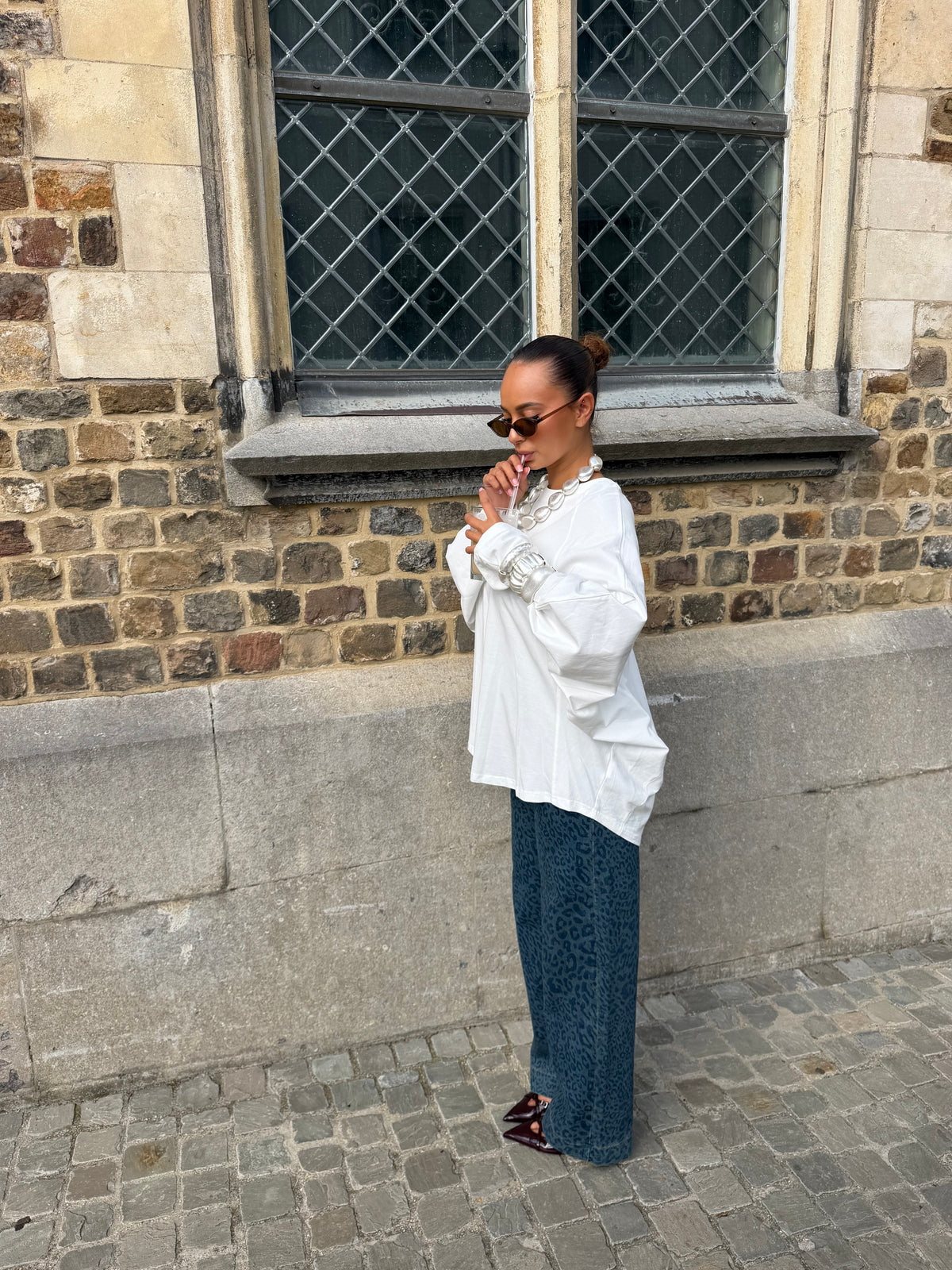 T-shirt manche longue blanc