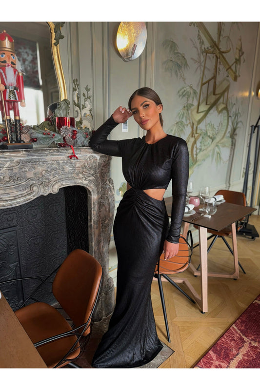 Schwarzes Sopo -Kleid