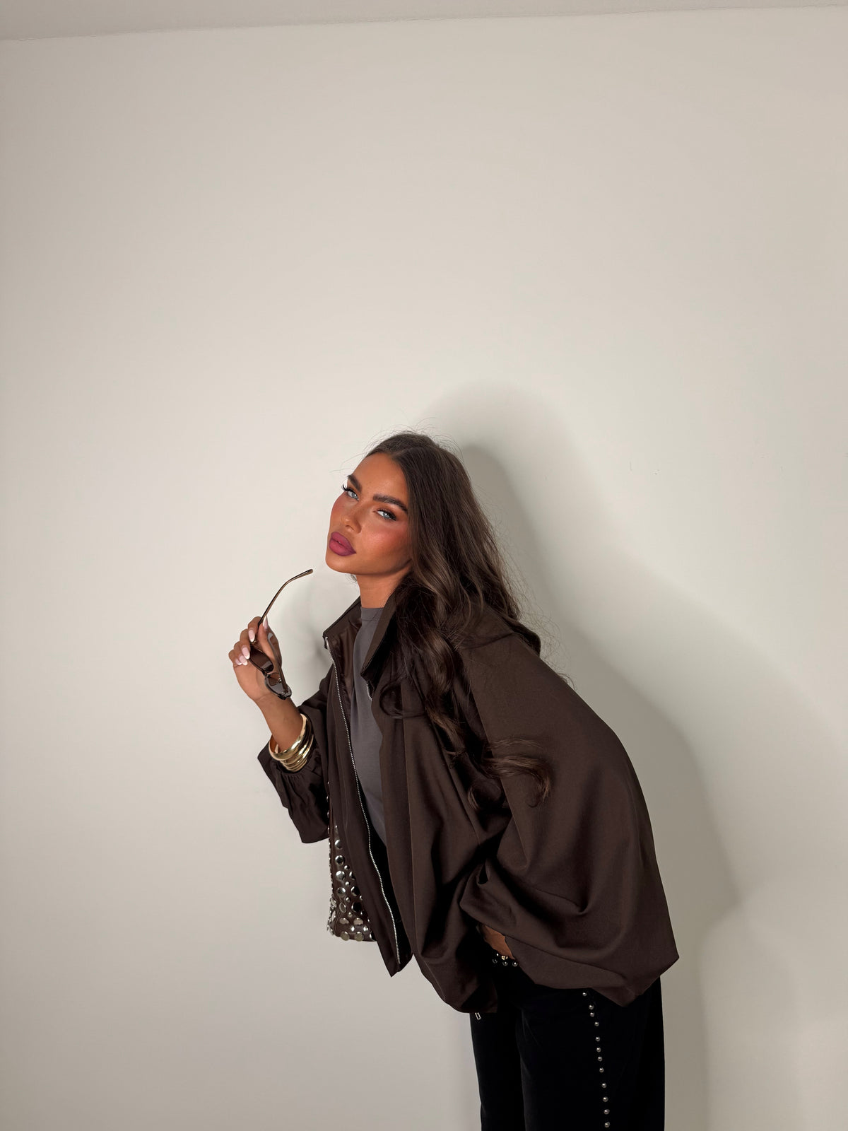 Veste capucine marron