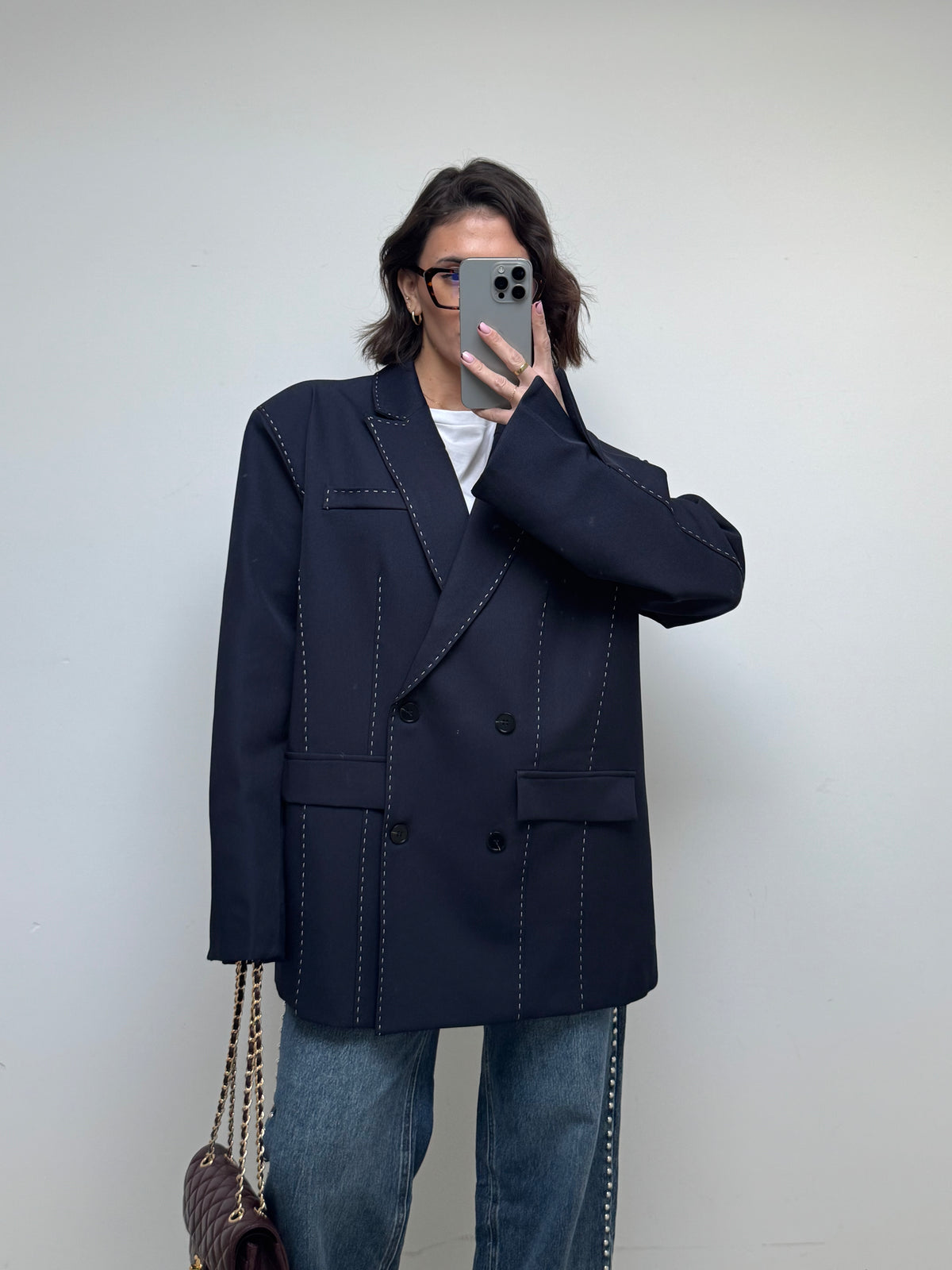 Blazer Times bleu nuit