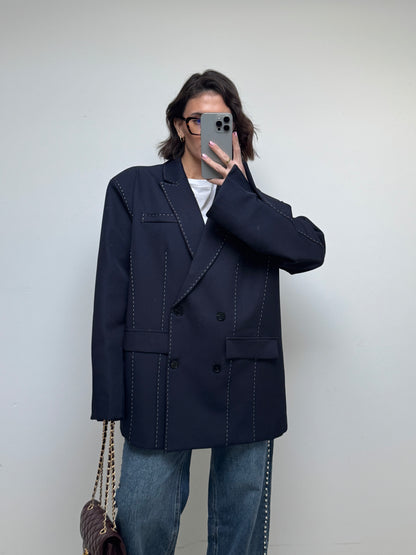 Blazer Times bleu nuit