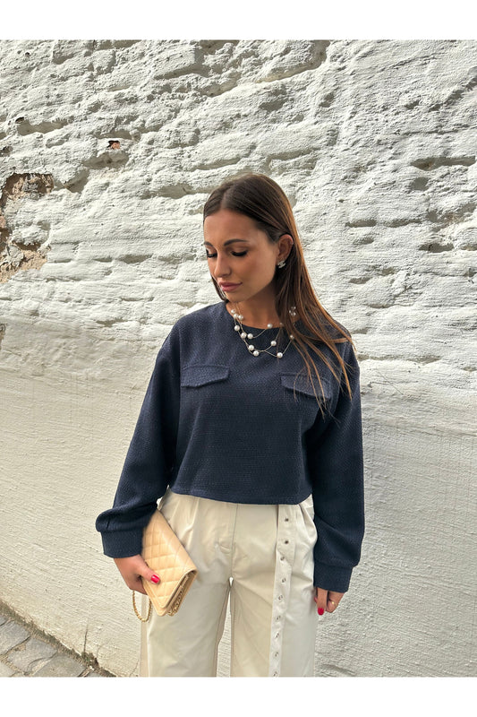 Pull faro bleu marine