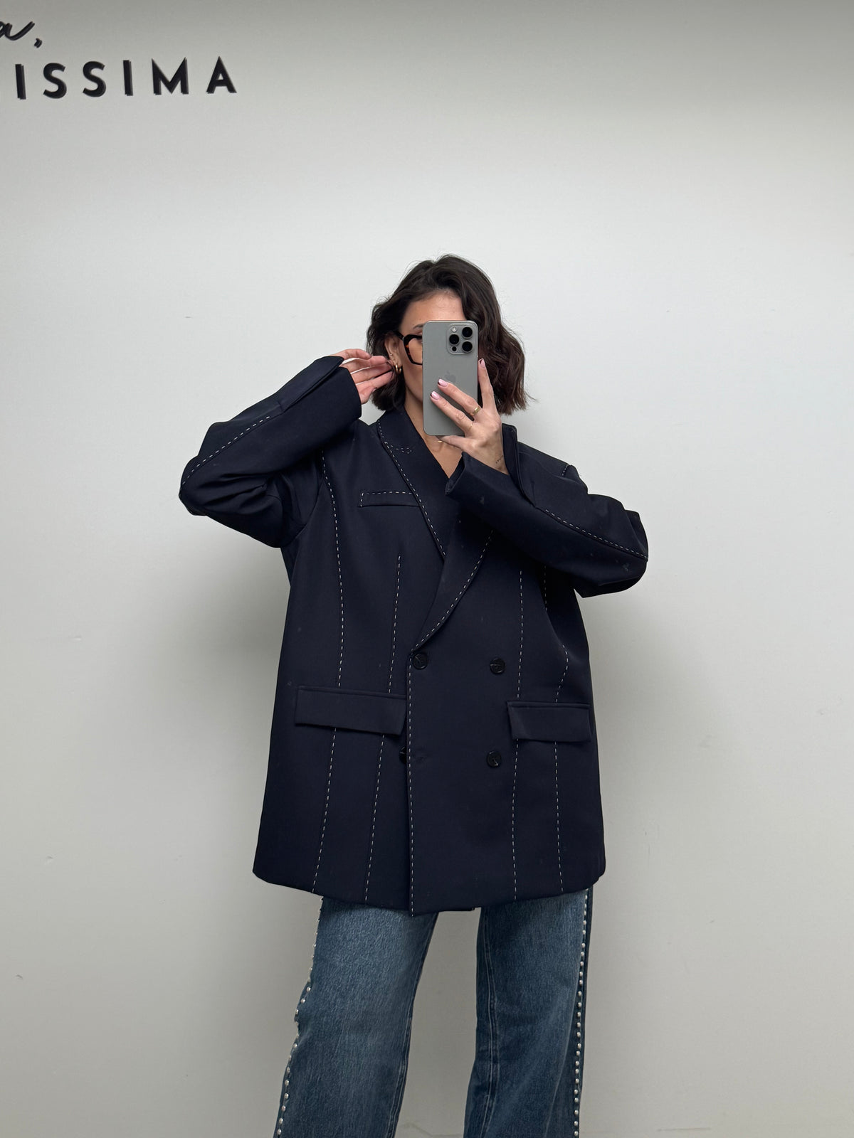 Blazer Times bleu nuit