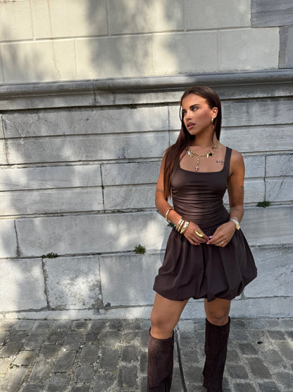 Robe Rynae marron