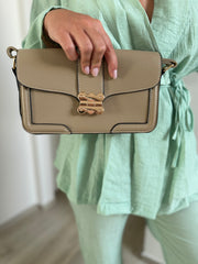 Taupe Calico Bag