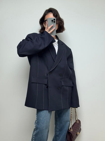 Blazer Times bleu nuit