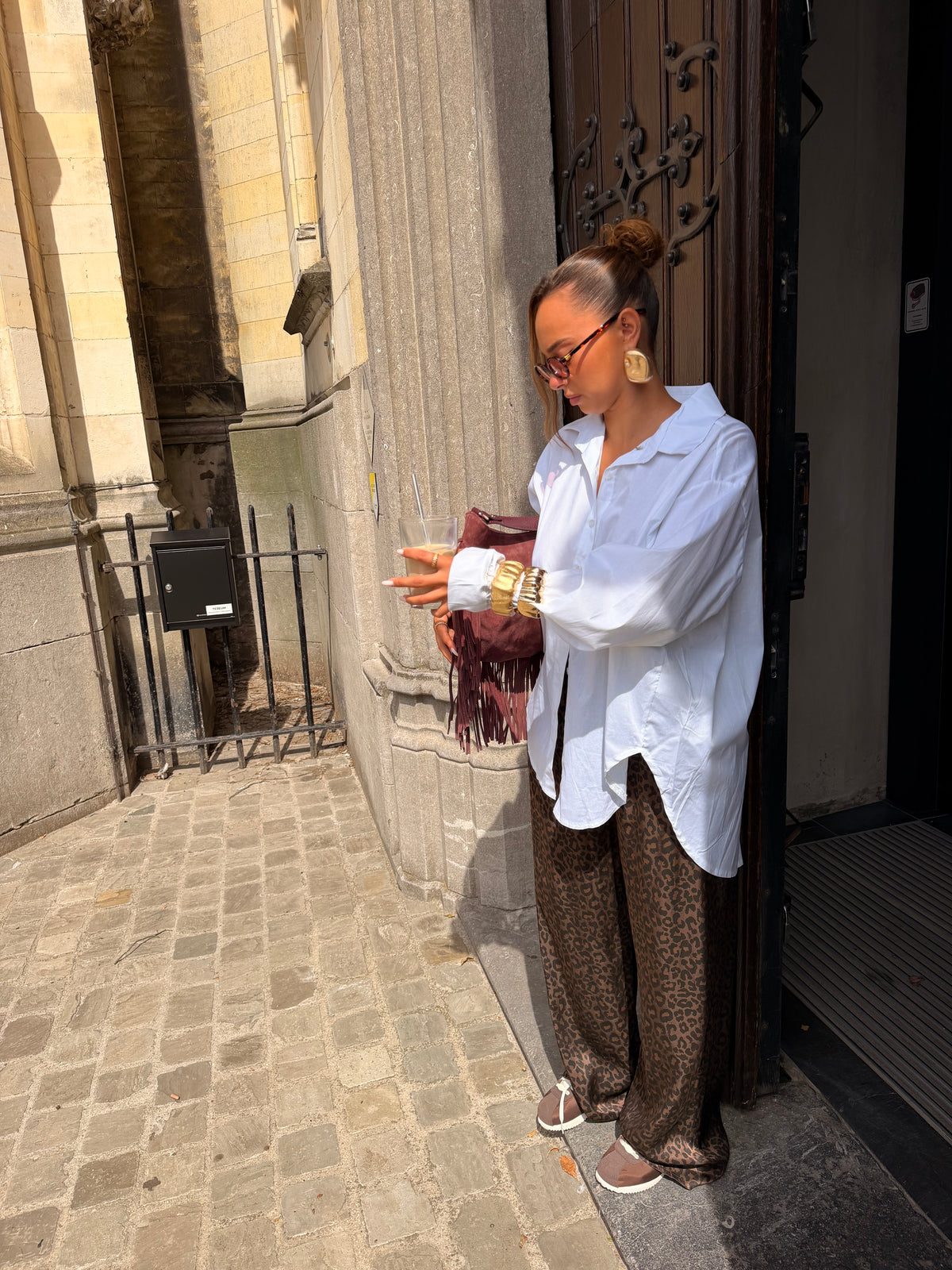 Pantalon print léopard