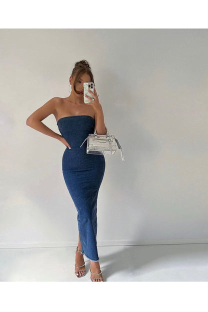 denim jurk