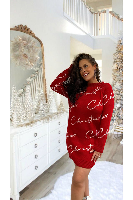 Weihnachts -Pulloverkleid