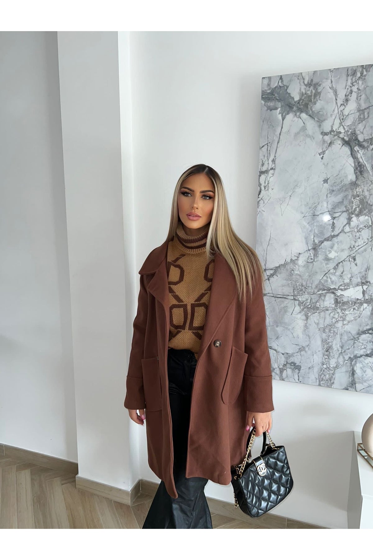 Coat KATALYA chocolade