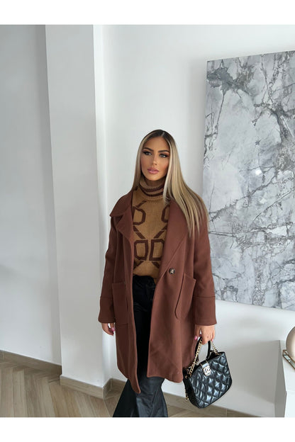 Coat KATALYA chocolade